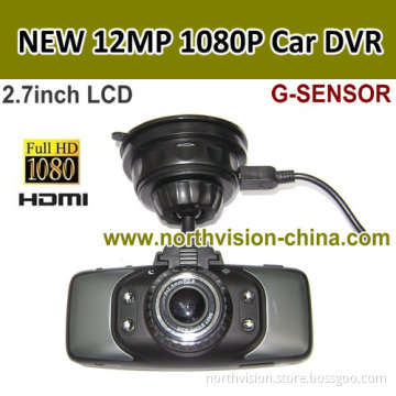 New 1080P 12MP Car Video Recorder, Car DVR, G-Sensor, H. 264, 2.7inch LCD